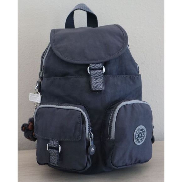 Kipling K19307 0LN Women's Sz Small Foggy Gray Lovebug Backpack $109 - Picture 1 of 13